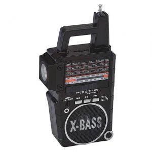 QFX  Portable Shortwave Radio in Black With Flashlight and USB R-7 - CompuBoutique - Miami Florida